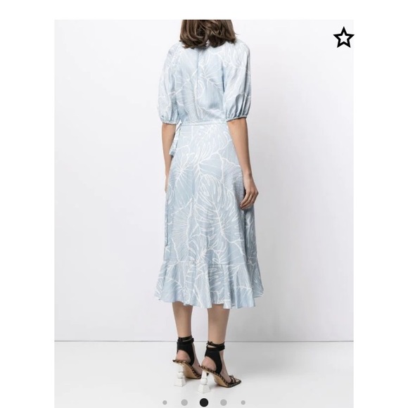 Marchesa Notte Short Puff Sleeve Dress - Picture 2 of 10